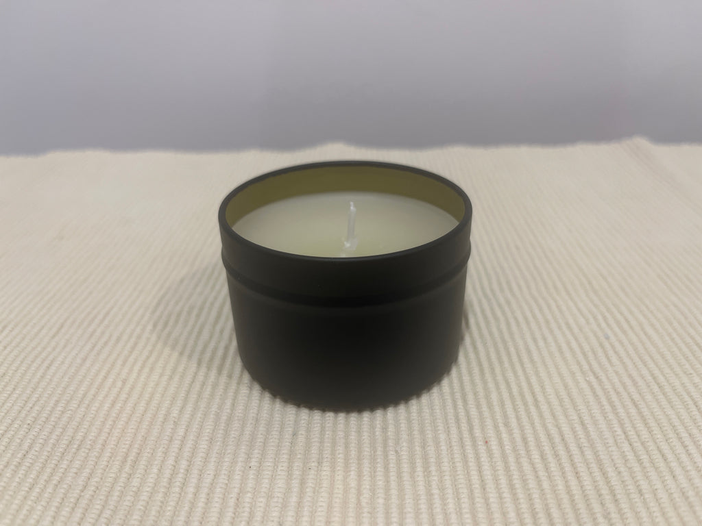 Scented candles in tins